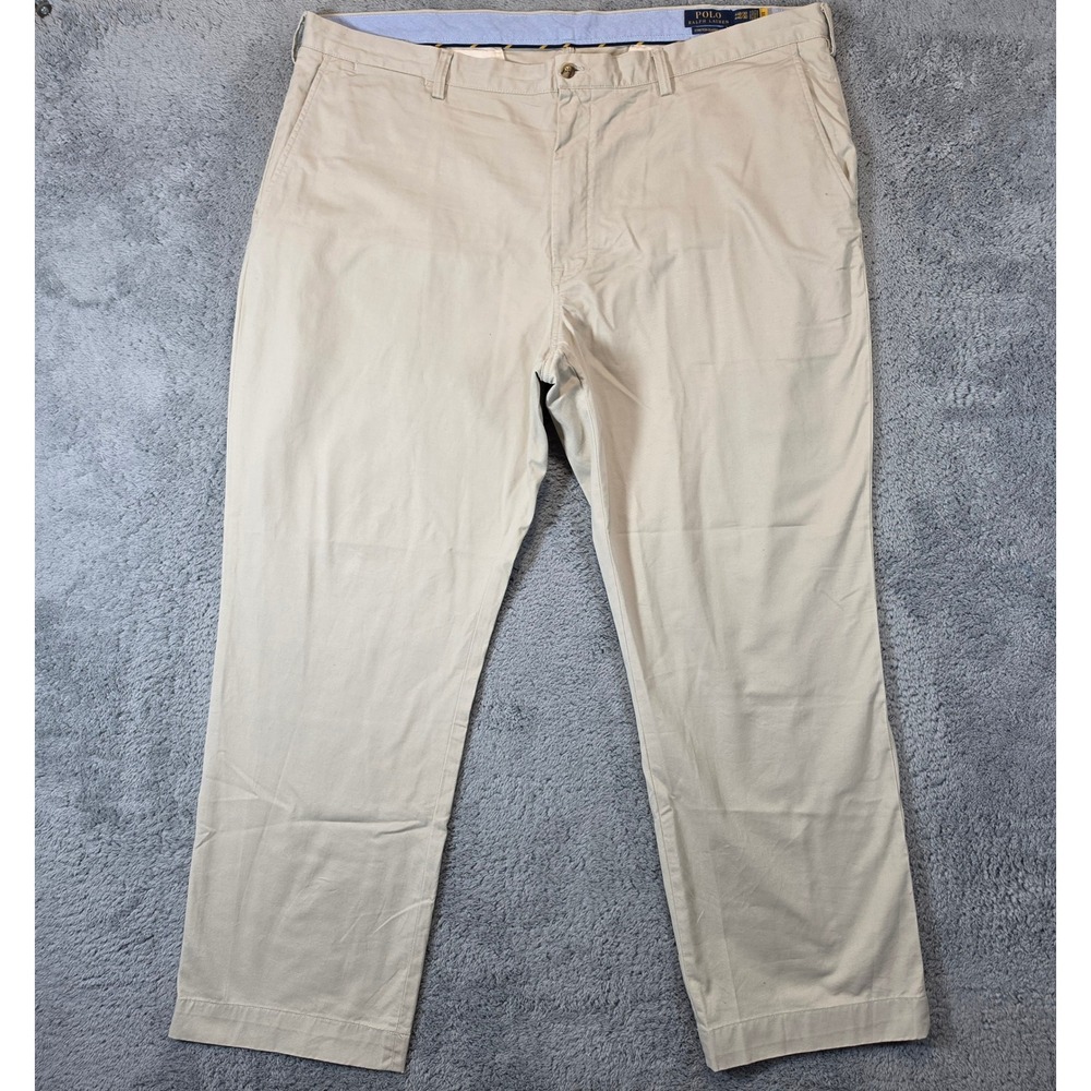 Polo Ralph Lauren Pants Mens 44Bx30 Tan Stretch Classic Fit Cotton Twill Preppy